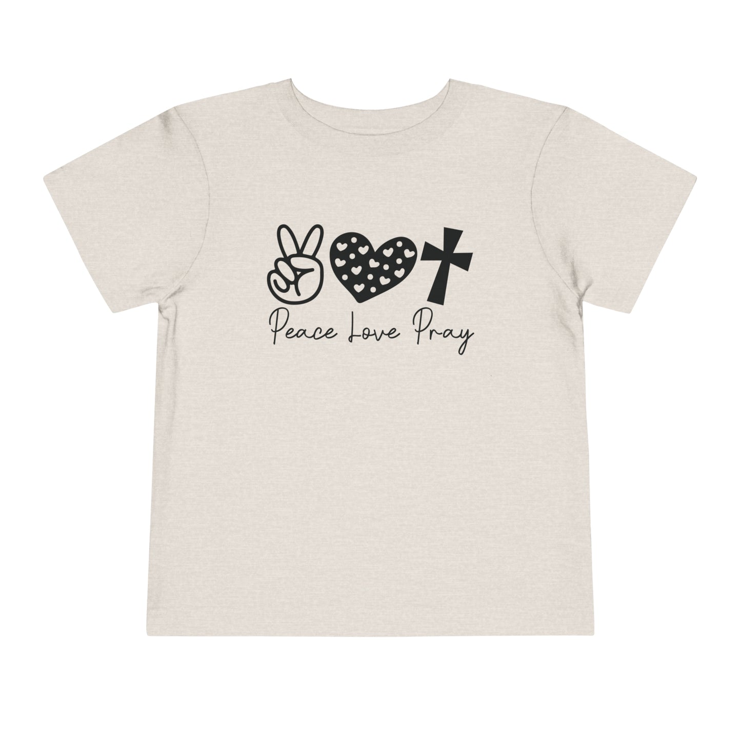 Peace Love Pray Toddler Short Sleeve Tee