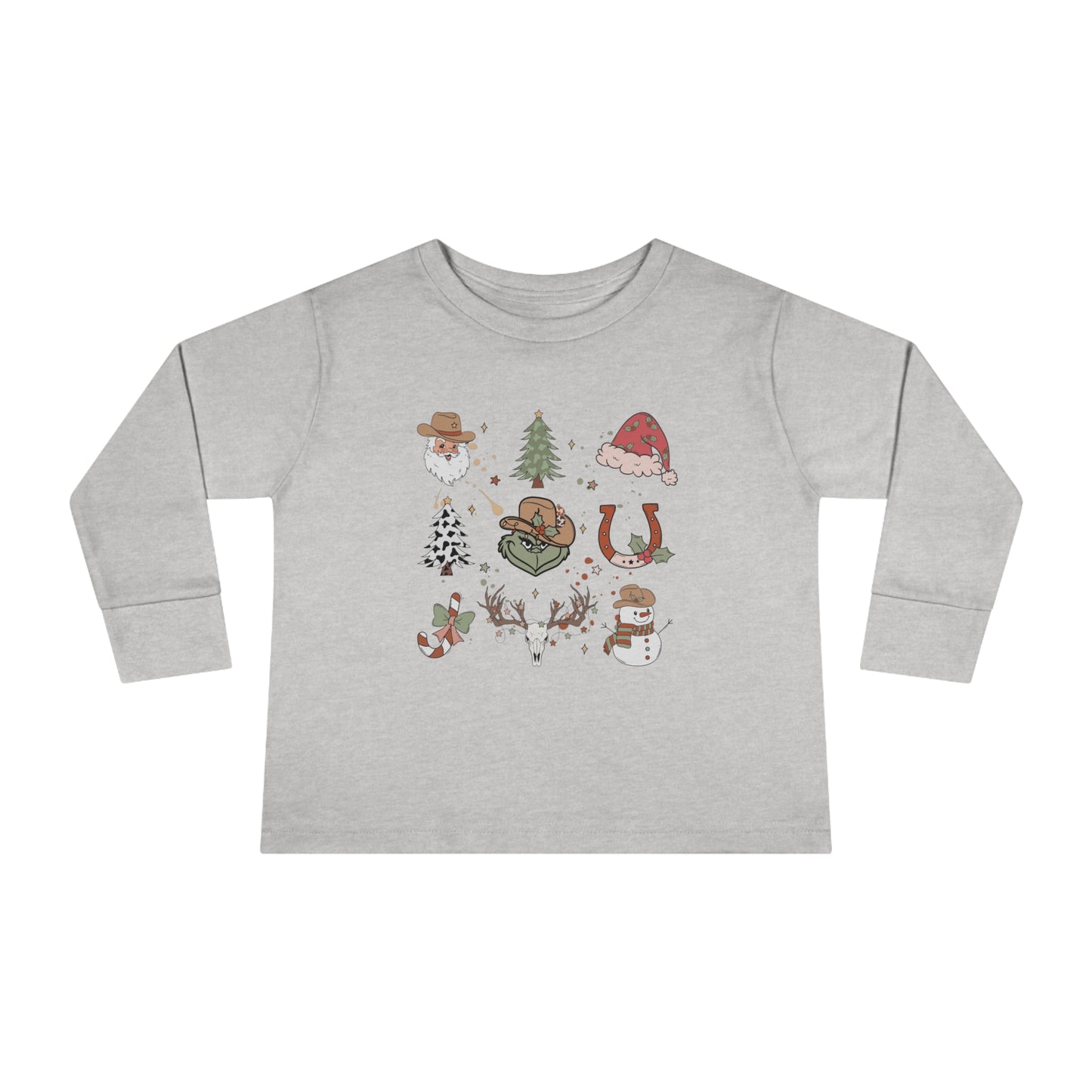 Country Christmas Print Long Sleeve Tee
