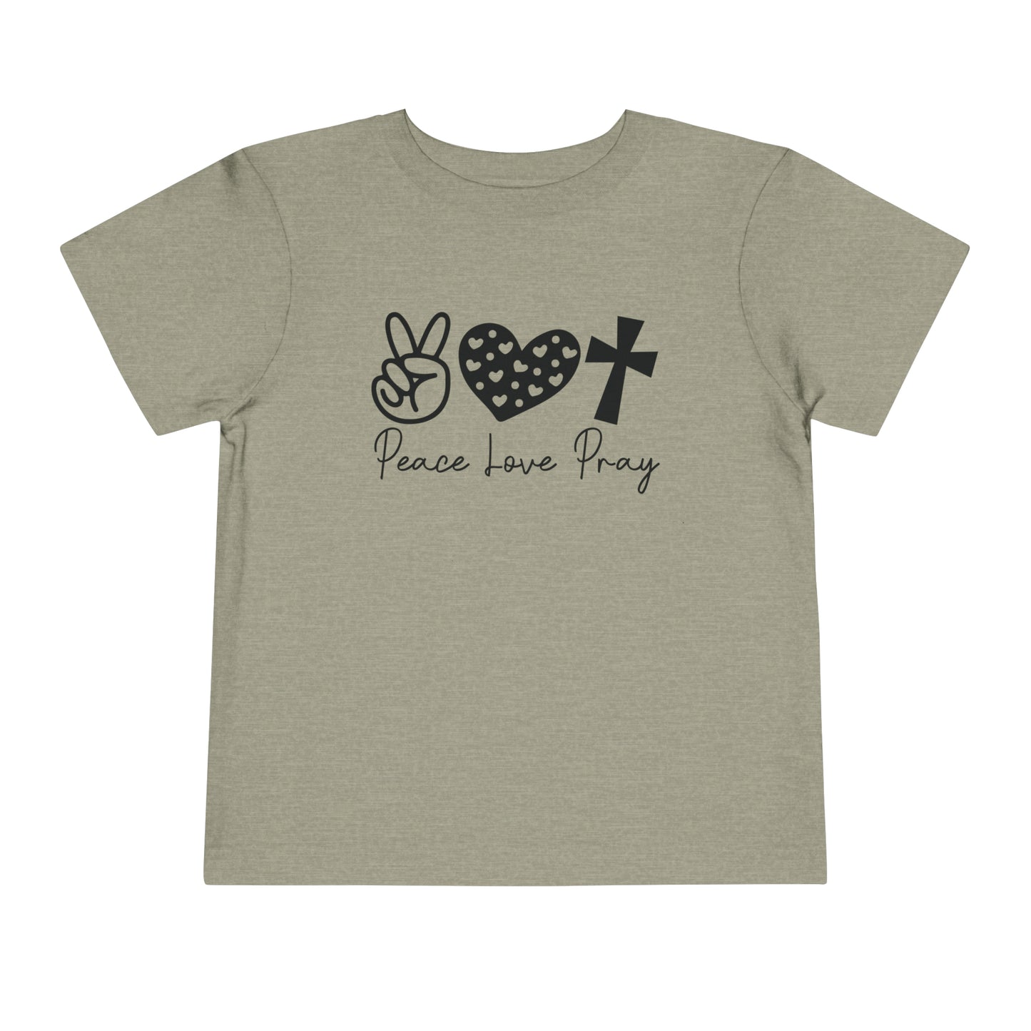 Peace Love Pray Toddler Short Sleeve Tee