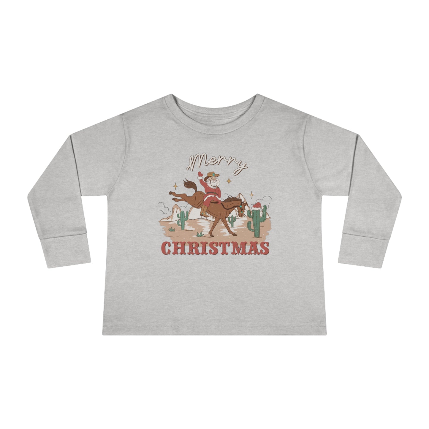 Merry Christmas Santa's Horse Riding Long Sleeve Tee