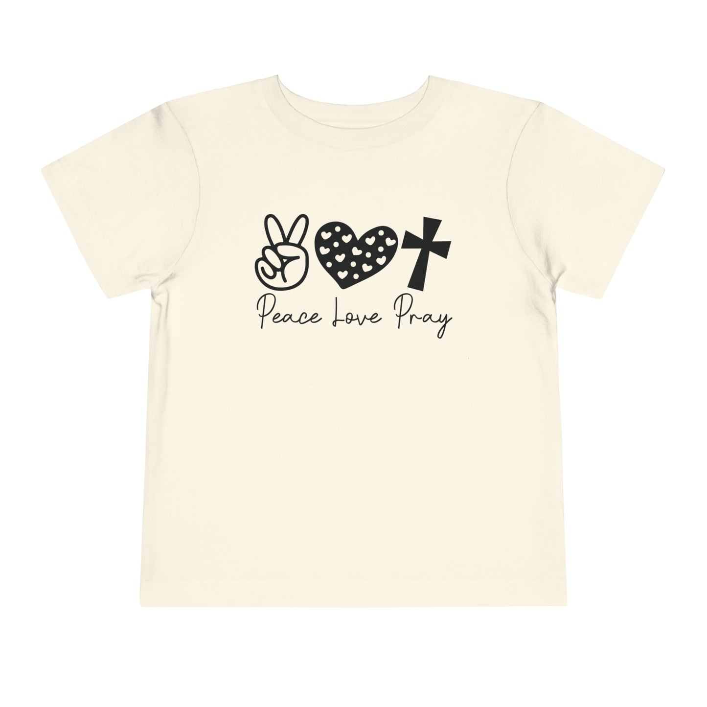 Peace Love Pray Toddler Short Sleeve Tee