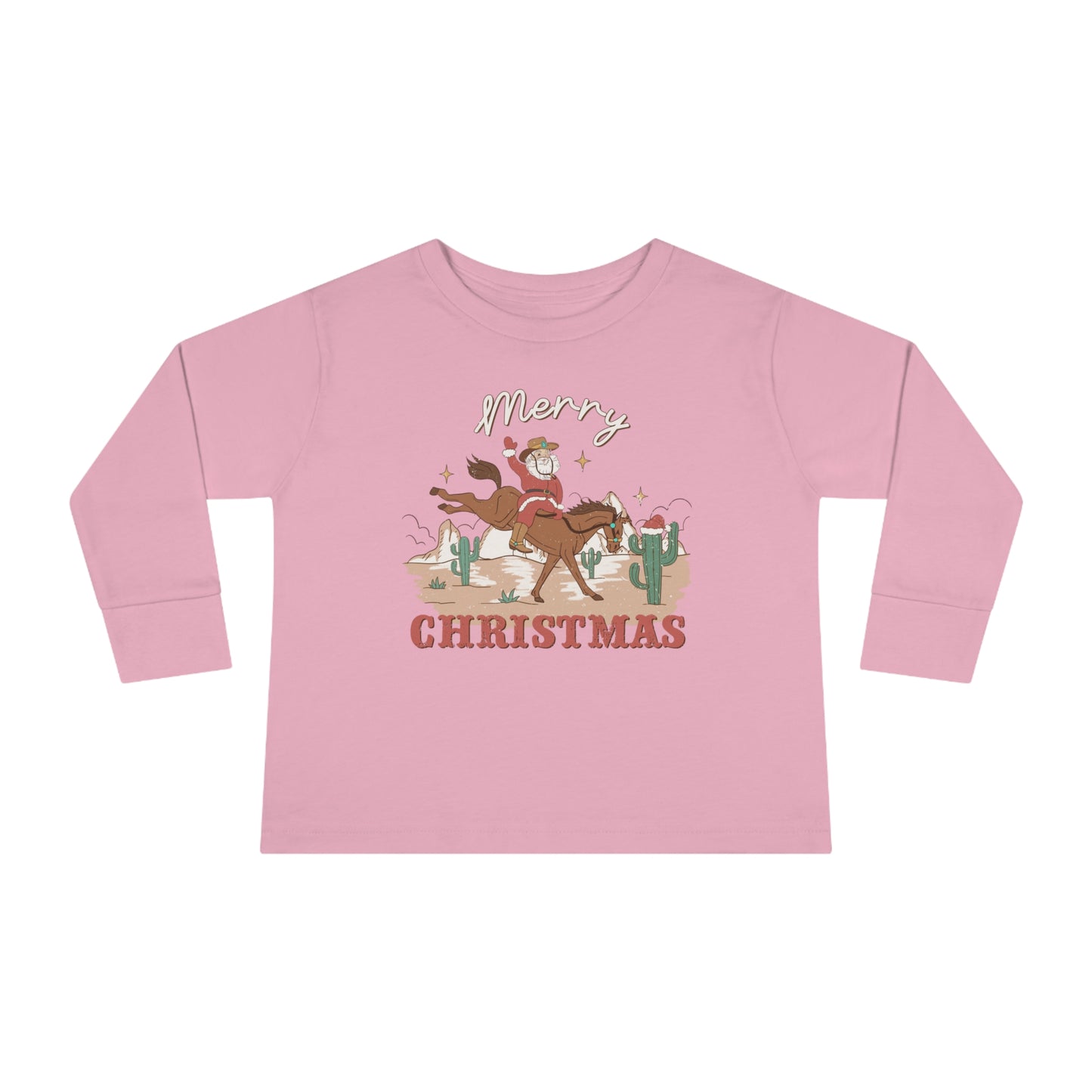 Merry Christmas Santa's Horse Riding Long Sleeve Tee
