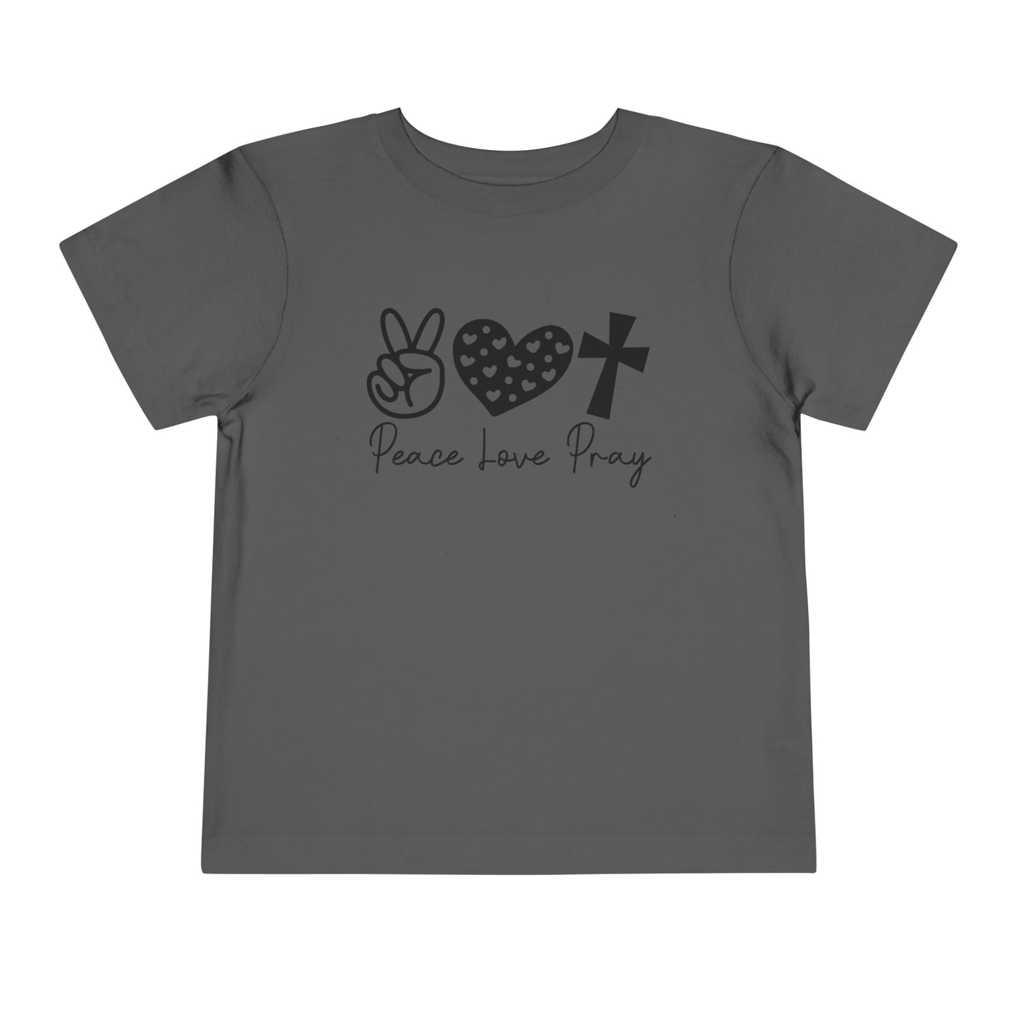 Peace Love Pray Toddler Short Sleeve Tee