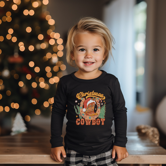 Christmas Cowboy Long Sleeve Tee