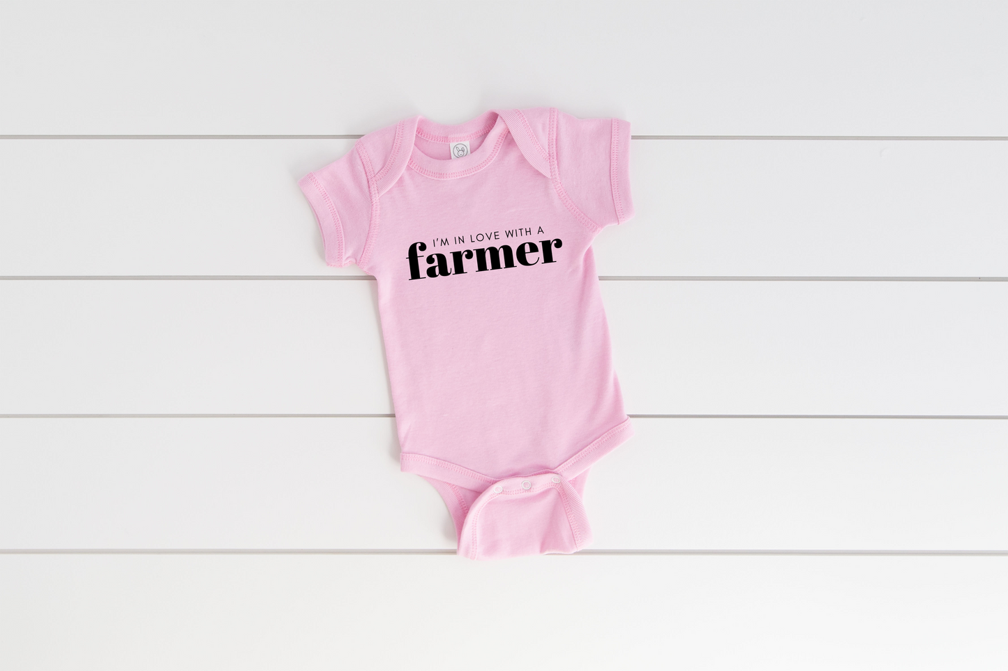 I'm In Love With A Farmer Baby Rib Bodysuit