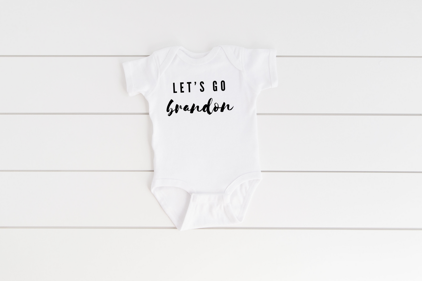 Let's Go Brandon Baby Rib Bodysuit
