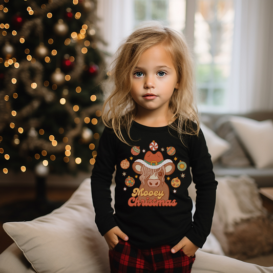 Boho Mooey Christmas Long Sleeve Tee