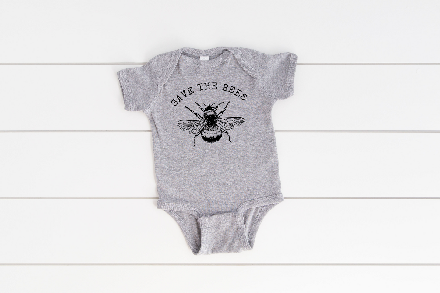 Save The Bees Baby Rib Bodysuit