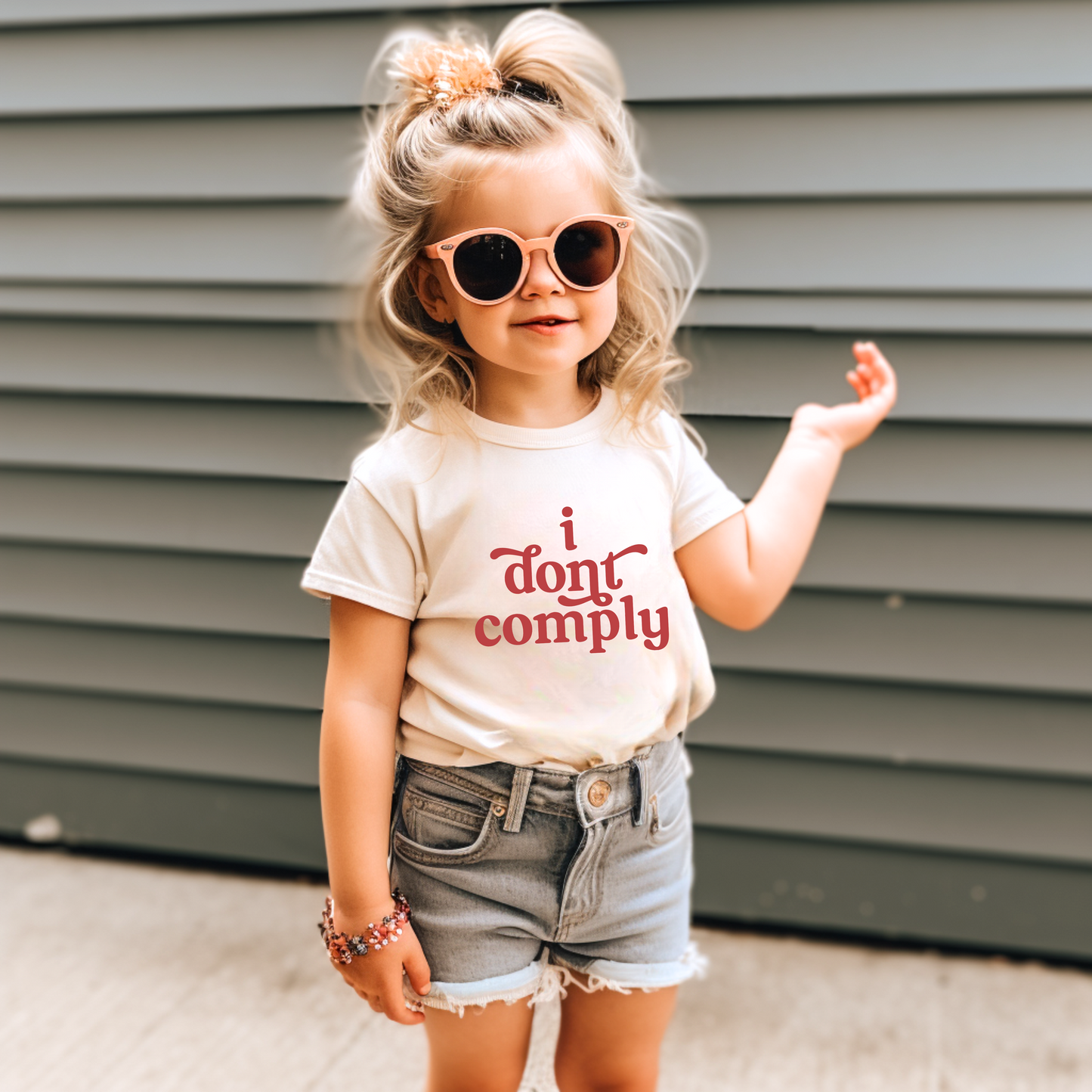 I Don't Comply Toddler Short Sleeve Tee