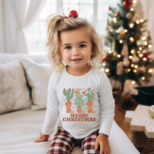 Western Christmas Long Sleeve Tee