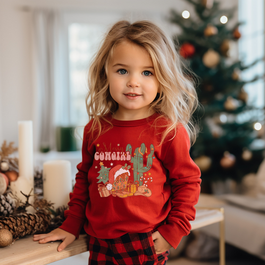 Merry Cowgirl Long Sleeve Tee
