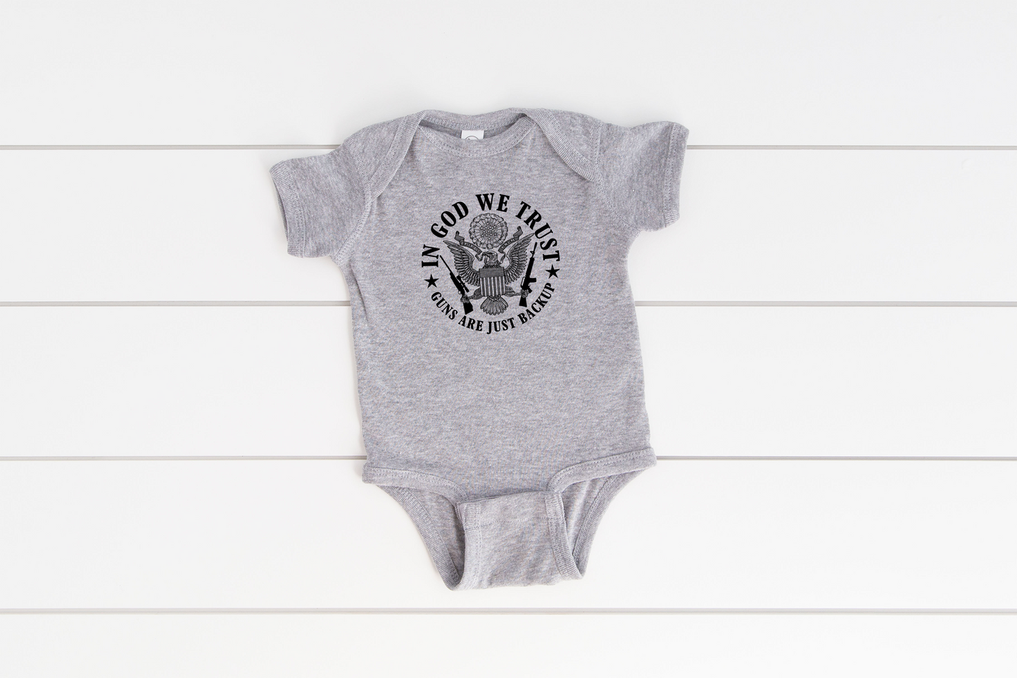 In God We Trust Baby Rib Bodysuit