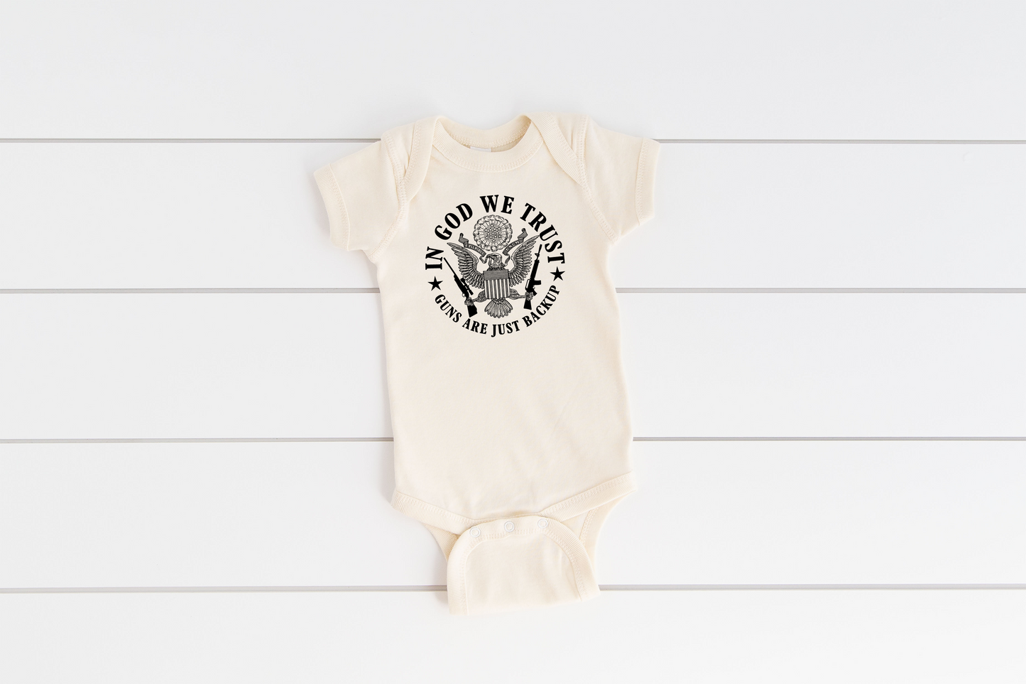 In God We Trust Baby Rib Bodysuit