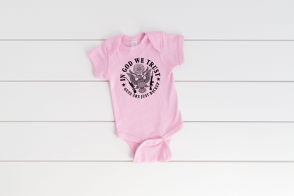 In God We Trust Baby Rib Bodysuit