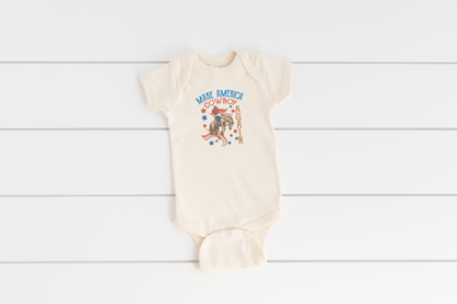 Make America Cowboy Again Baby Rib Bodysuit