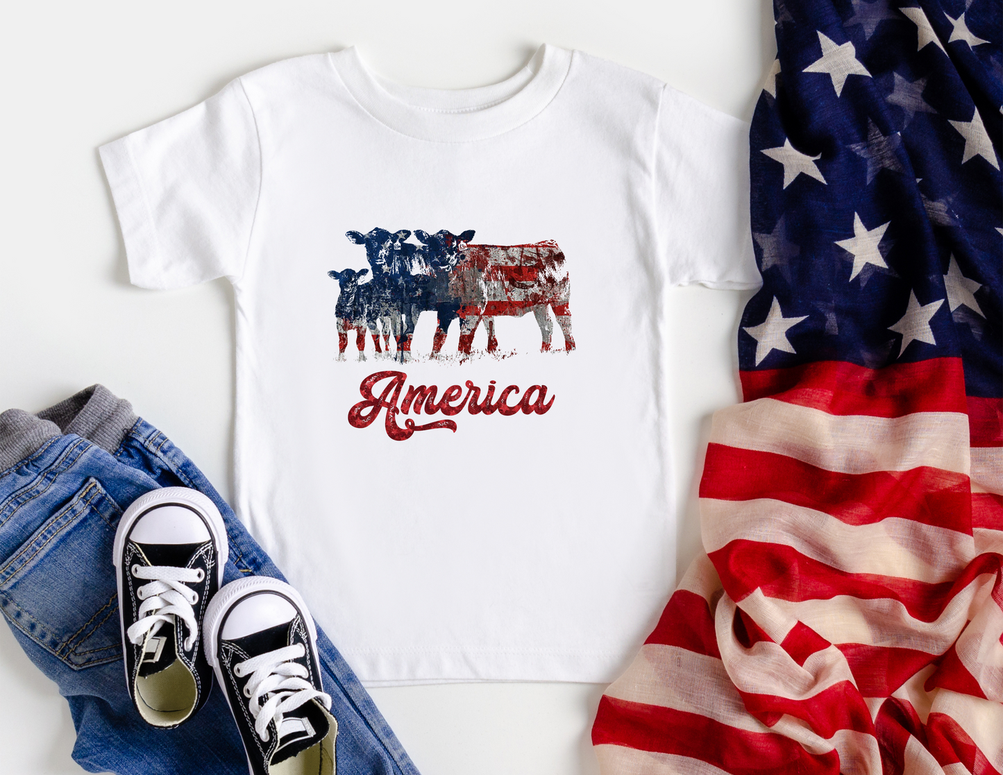 American Cattle Toddler Short Sleeve Tee