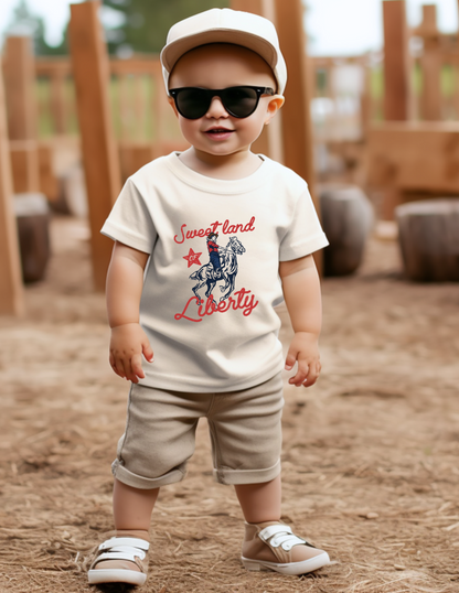 Sweet Land Of Liberty Toddler Short Sleeve Tee