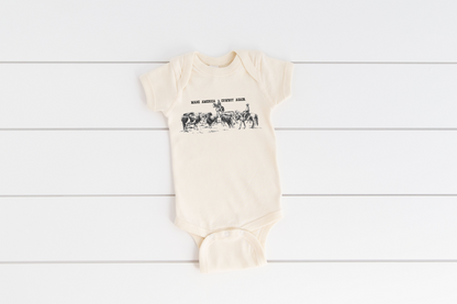 Make America Cowboy Again Baby Rib Bodysuit