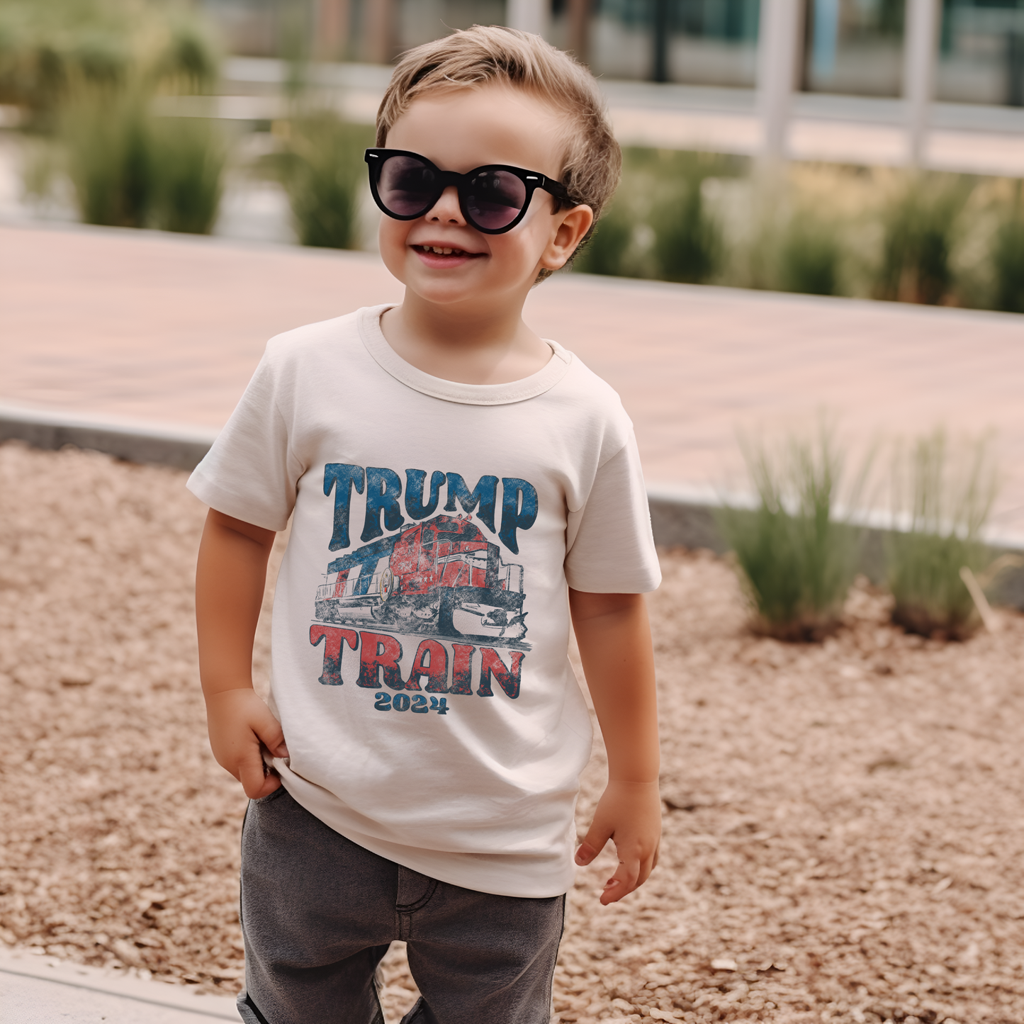 Trump Train 2024 Toddler Short Sleeve Tee