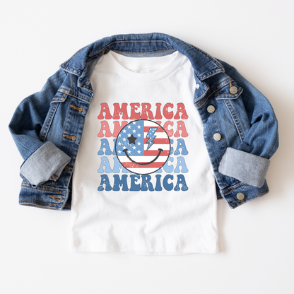 Retro America Toddler Short Sleeve Tee